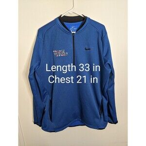 Nike Dri-Fit Sweatshirt Men's XL Quarter Zip Pullover Blue ActiveWear